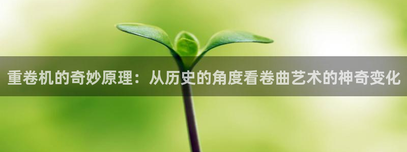 顺盈娱乐平台会黑人吗：重卷机的奇妙原理：从历史的角度看卷曲艺