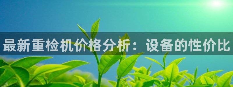顺盈娱乐登录平台：最新重检机价格分析：设备的性价比