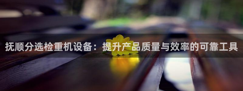 顺盈娱乐彩票怎么样啊：抚顺分选检重机设备：提升产品质量与效率
