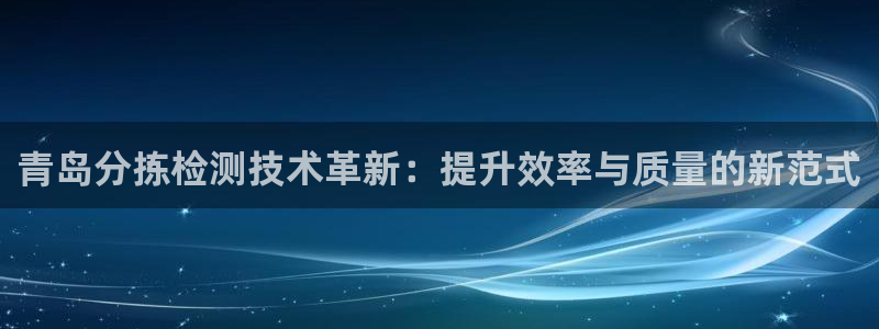 顺盈娱乐322901：青岛分拣检测技术革新：提升效率与质量的