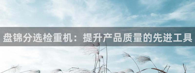 顺盈娱乐棋牌怎么样啊:盘锦分选检重机:提升产品质量的先进工具
