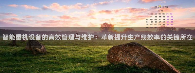 顺盈娱乐主管:智能重机设备的高效管理与维护:革新提升生产线效