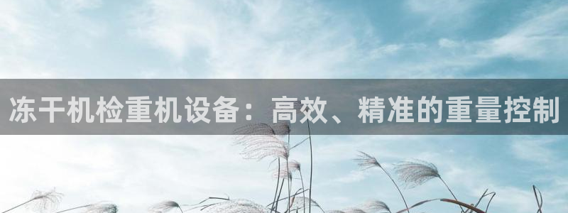 清远顺盈娱乐城：冻干机检重机设备：高效、精准的重量控制